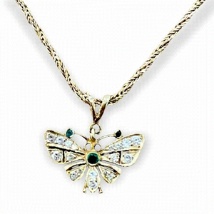 14k Rope Chain with Gold Butterfly